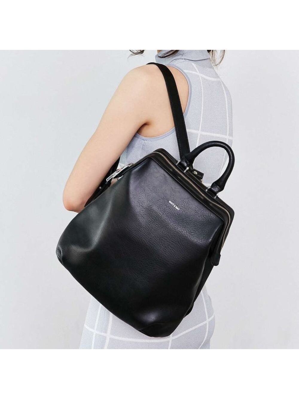 Matt & Nat | Vignelli Urban Outfitters Black Faux Vegan Leather Backpack